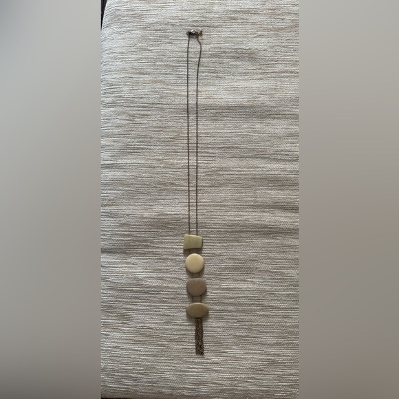 Noonday Collection Jewelry - Noonday Pendant Long Necklace Geometric Tassel Gold